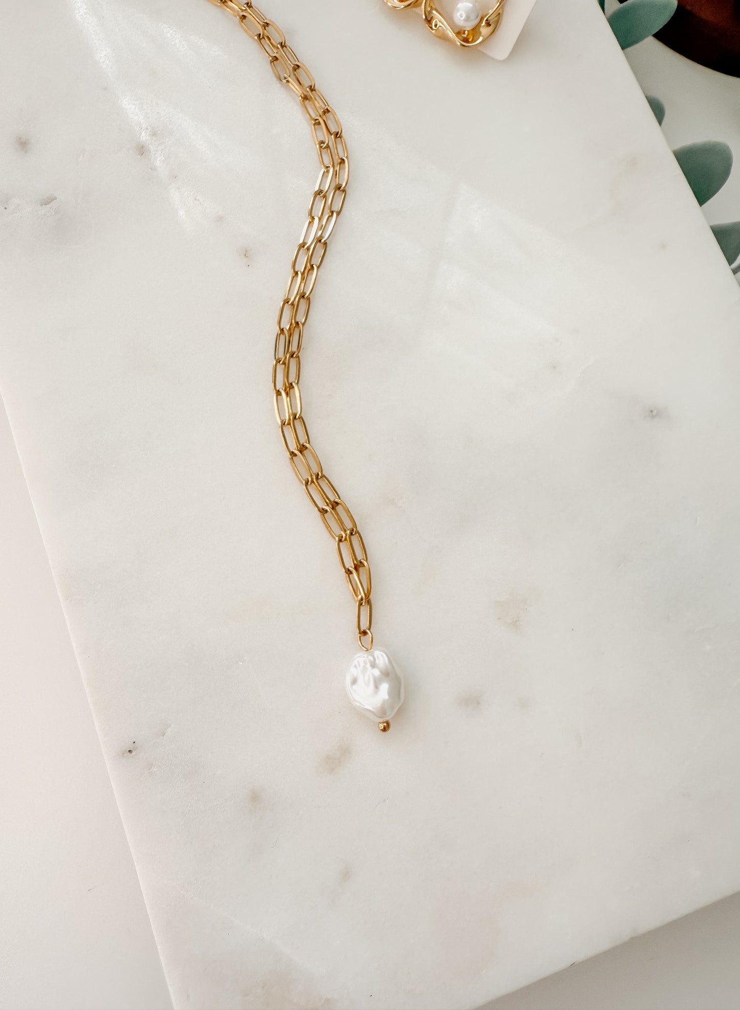 Collar Clips y perla