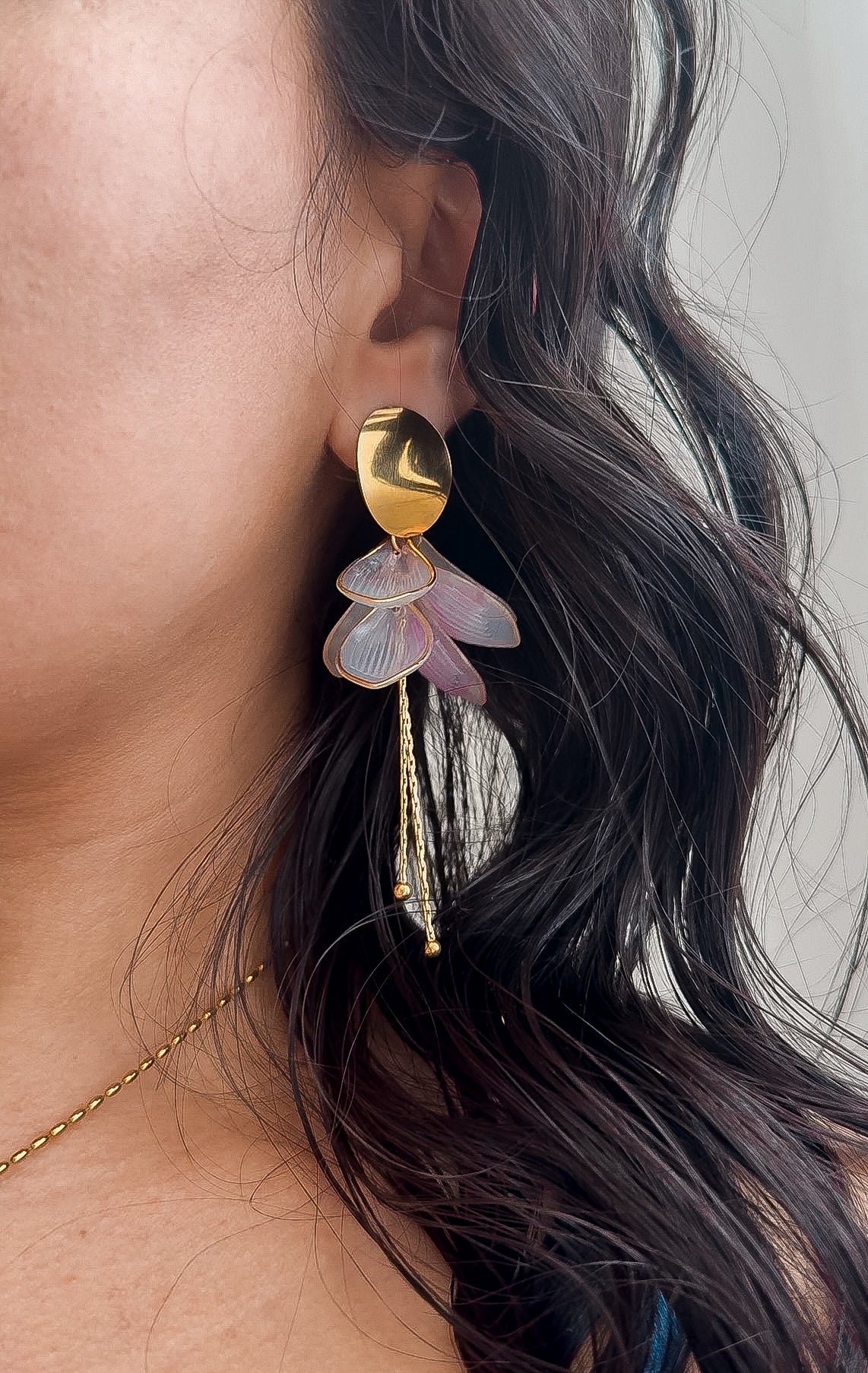 Aretes de Acero Inoxidable con Diseño de Flor Multicolor