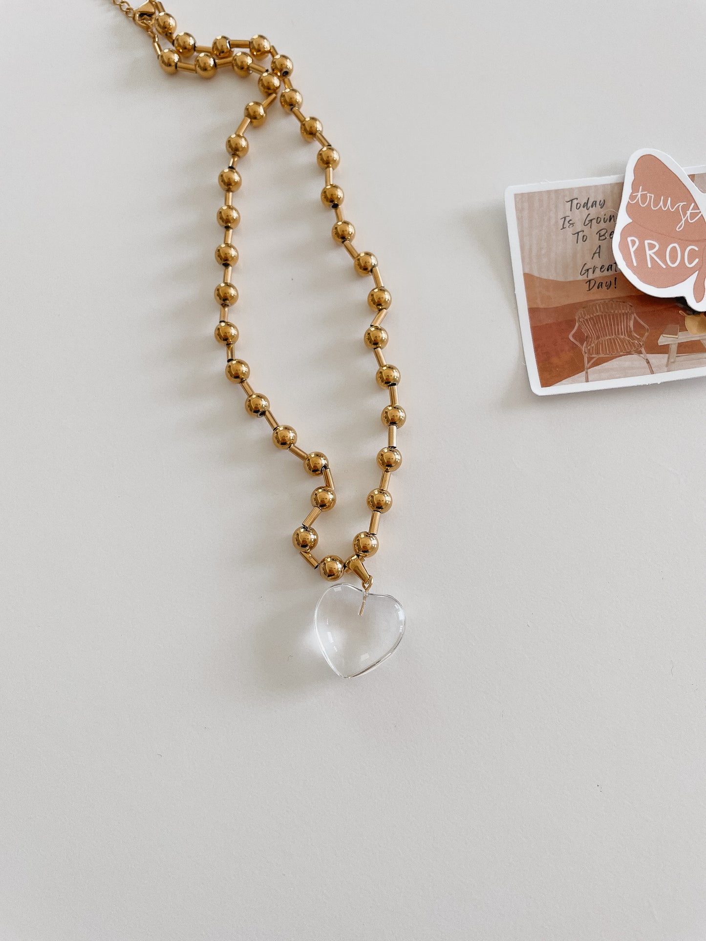 Corazón clear y bolitas