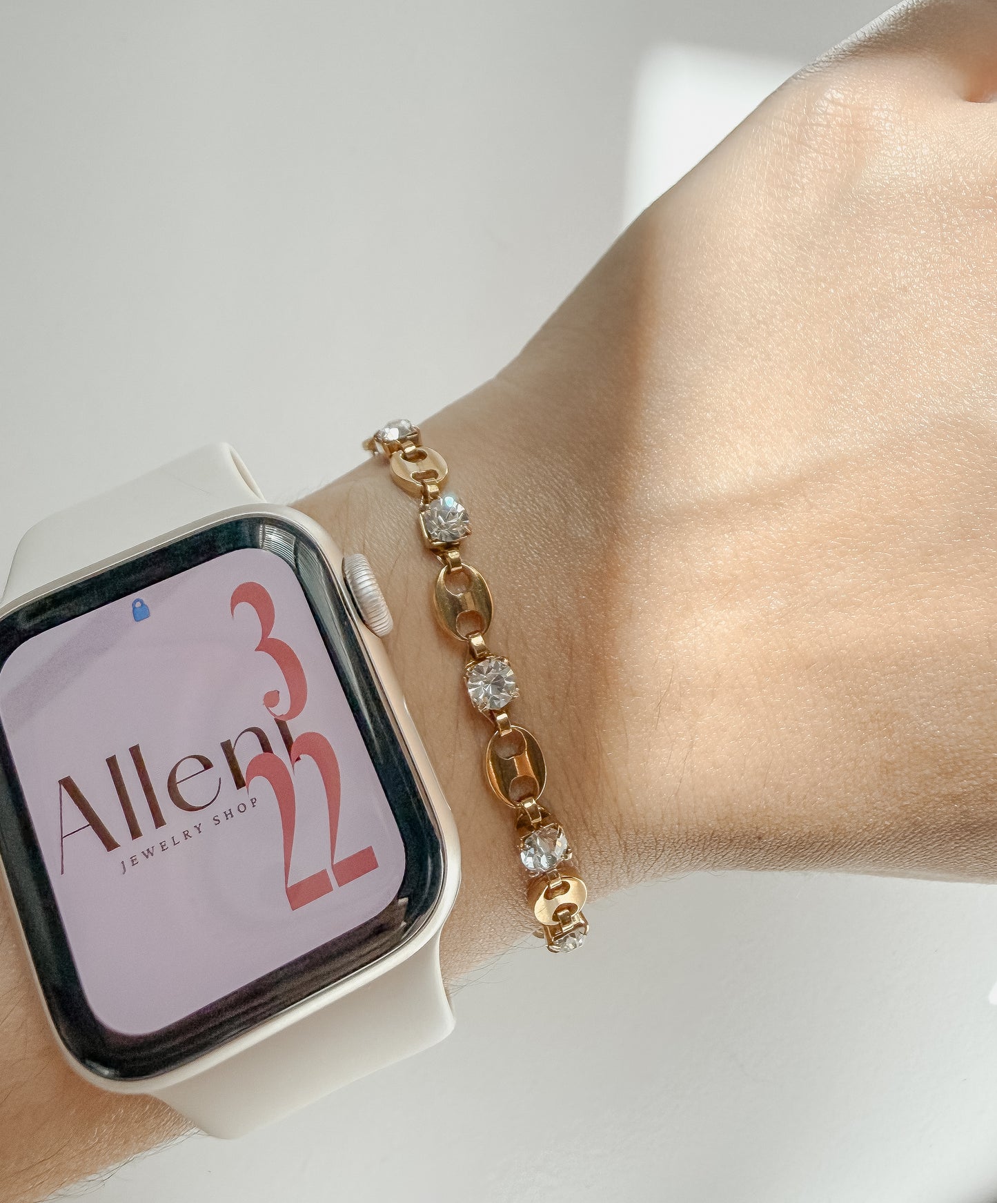 Pulsera coffee beans con diamantes