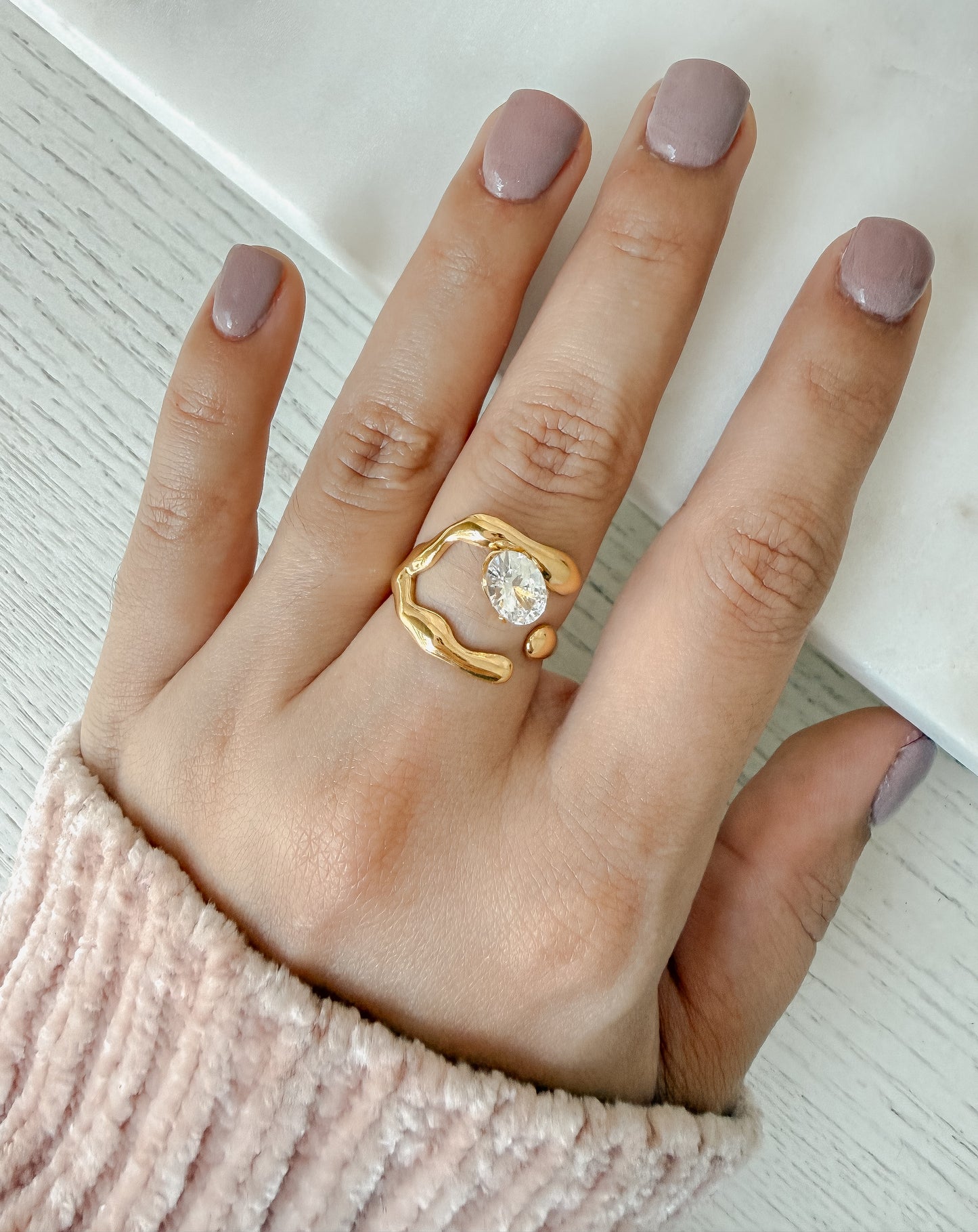 Sortija Annette - Ajustable con diamante