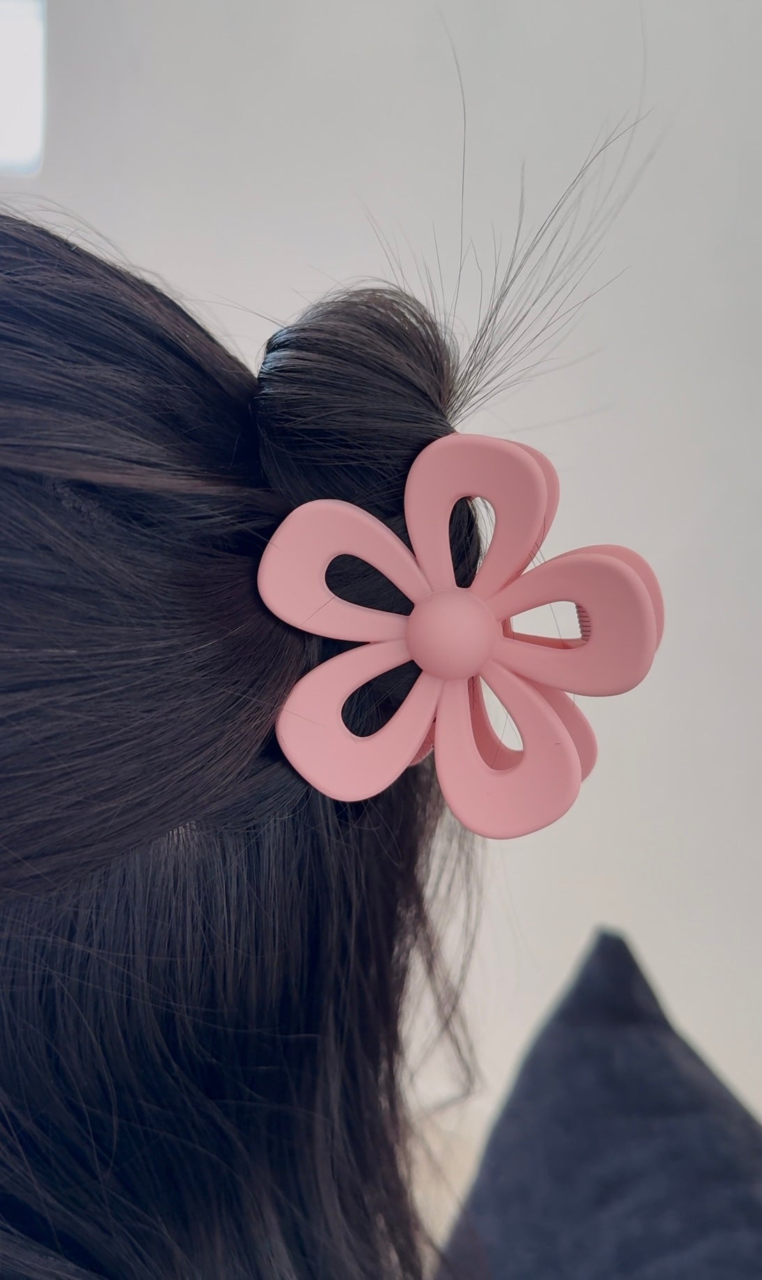 Pink Flower hair clip