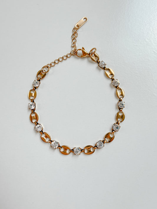 Pulsera coffee beans con diamantes