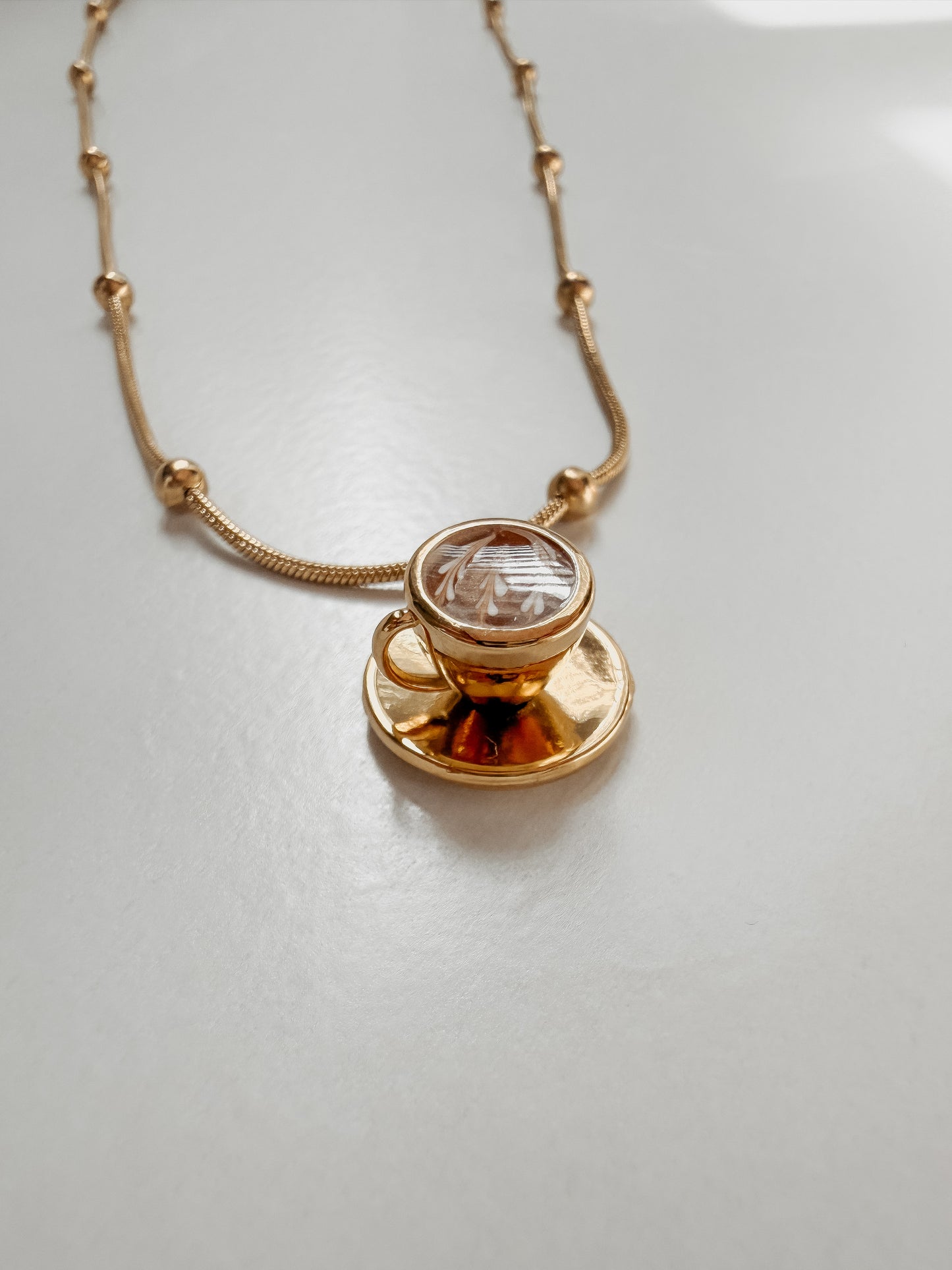 Collar de taza de café de acero inoxidable