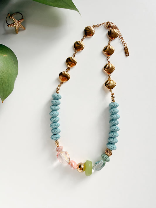 Collar Artesanal | Collares conchas de inoxidable para verano