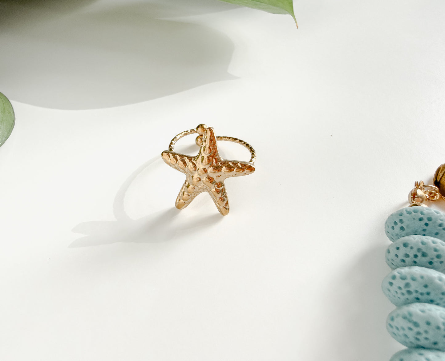 Sortija de estrellas de mar | Sortijas acero inoxidable ajustable