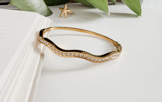 Bangle con diamantes de Acero Inoxidable