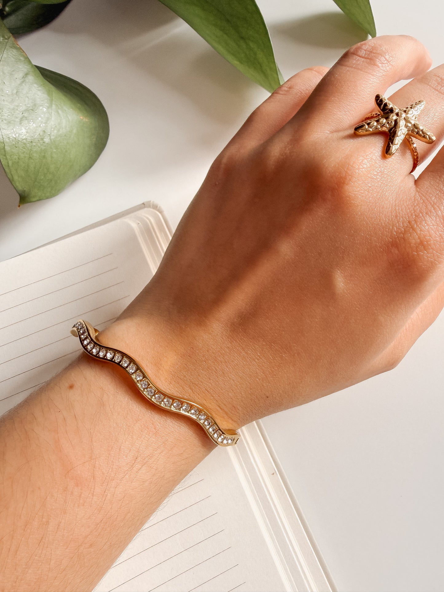 Bangle con diamantes de Acero Inoxidable